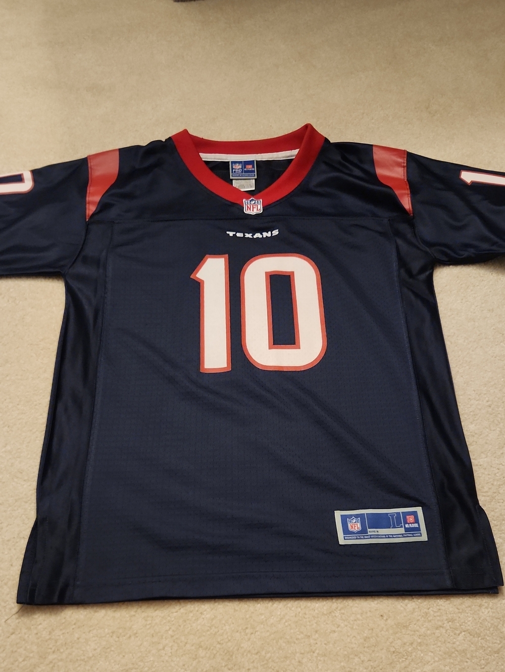 NFL Houston Texans Navy and Red Kids Football Jersey #10, Hopkins